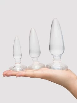 Lovehoney Enjoy Crystal Clear Anal Training Kit (3 Piece) -Online Sex toys shop 86141 a48333 clear 002