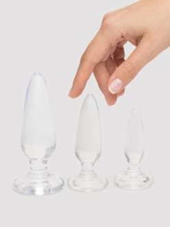 Lovehoney Enjoy Crystal Clear Anal Training Kit (3 Piece) -Online Sex toys shop 86141 a48333 clear 004