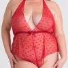 Lovehoney Plus Size Barely There Red Sheer Hearts Crotchless Teddy 2 Lovehoney Plus Size Barely There Red Sheer Hearts Crotchless Teddy -Online Sex toys shop 86226 a37329 red x size 000