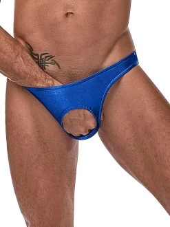 Male Power Blue Pouchless Open Front Briefs
