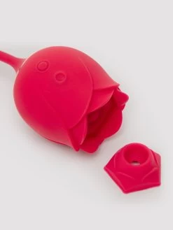 Lovehoney Power Petal 2-in-1 Clitoral Suction Stimulator With Thrusting Egg Vibrator -Online Sex toys shop 86336 a48492 red 002