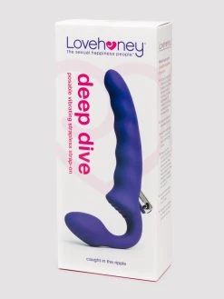 Lovehoney Deep Dive Posable Rechargeable Vibrating Strapless Strap-On 13 Lovehoney Deep Dive Posable Rechargeable Vibrating Strapless Strap-On -Online Sex toys shop 86372 a44359 purple 005