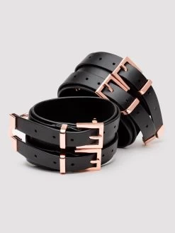 Lovehoney Premium Faux Leather Wrist Cuffs -Online Sex toys shop 86381 a48534 black 002 1