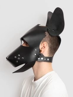 DOMINIX Deluxe Leather Puppy Play Hood -Online Sex toys shop 86383 a48536 black 002