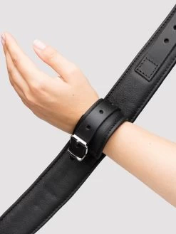 DOMINIX Deluxe Premium Leather Wrist To Thigh Restraint -Online Sex toys shop 86384 a48537 black 003