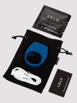 Lelo Tor 3 Luxury Rechargeable App Control Vibrating Cock Ring -Online Sex toys shop 86385 a48538 blue 004