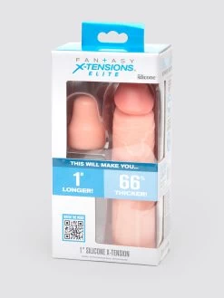 Fantasy X-Tensions 1 Extra Inch Silicone Penis Extender -Online Sex toys shop 86388 a48541 flesh pink 007