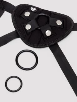 Lovehoney Blue Velvet Silicone Strap-On Harness Kit (5 Piece) -Online Sex toys shop 86405 a48558 black 003