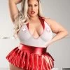 Fantasy Lingerie Plus Size Pulse Check Red And White Wet Look Nurse Costume
