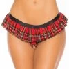 Escante Skirted Red Crotchless Tartan Thong -Online Sex toys shop 86500 a48638 red regular 000