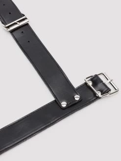 Bondage Boutique Faux Leather Collar To Wrist Restraints -Online Sex toys shop 86528 a48653 black 004