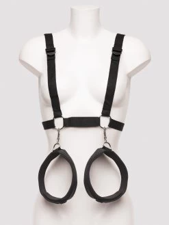 Bondage Boutique Harness With Wrist And Thigh Restraints