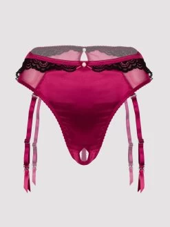 Lovehoney Plus Size Satin Romance Purple High-Waisted Crotchless Garter Thong 14 Lovehoney Plus Size Satin Romance Purple High-Waisted Crotchless Garter Thong -Online Sex toys shop 86543 a48662 purple x size 005