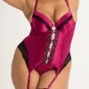 Lovehoney Plus Size Satin Romance Purple Basque Set -Online Sex toys shop 86548 a48664 purple x size 000