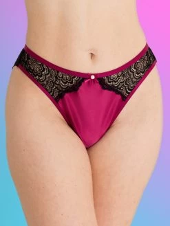 Lovehoney Satin Romance Black Open-Back Pearl Crotchless Panties -Online Sex toys shop 86550 a48666 black regular 001 1