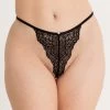 Lovehoney Satin Romance Black Lace Pearl Thong -Online Sex toys shop 86552 a48668 black regular 000