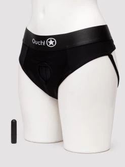 Ouch! Vibrating Strap-On Thong With Removable Rear Straps -Online Sex toys shop 86843 a48892 black regular 002