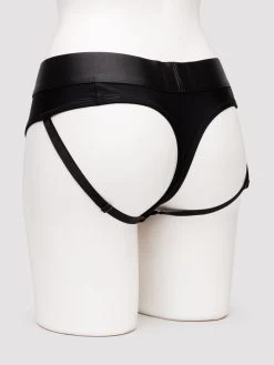 Ouch! Vibrating Strap-On Thong With Removable Rear Straps -Online Sex toys shop 86843 a48892 black regular 003